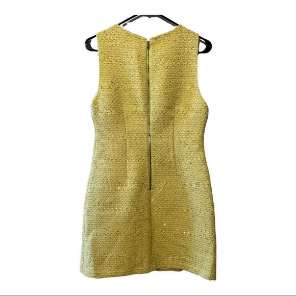 Alice + Olivia sequin neon tweed mini dress 4 NWT - Picture 6 of 16